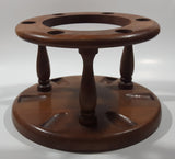 Vintage Decatur Industries Deco Genuine American Walnut Wood Humidor Jar and 6 Pipe Rest Stand
