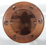 Vintage Decatur Industries Deco Genuine American Walnut Wood Humidor Jar and 6 Pipe Rest Stand