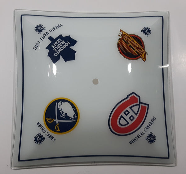 Rare NHL Ice Hockey Teams Toronto Maple Leafs Montreal Canadiens Vancouver Canucks Buffalo Sabres 13 1/2" x 13 1/2" Glass Ceiling Light Cover