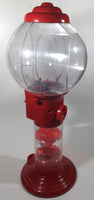 Spiraling Red Metal Plastic 19" Tall Gumball Machine