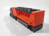 2012 Hot Wheels Crashin' Big Rig Playset Semi Truck Blue and Orange Plastic Die Cast Toy Car Vehicle Y0177