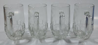 Set of 4 Vintage Moosehead Beer Canadian Lager "Royal Canadian Legion 34" 4 5/8" Tall Glass Beer Mug Cups