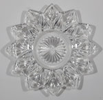 Vintage Pointed Edge Sunburst Flower Pattern 6 1/2" Depression Glass Plate Dish