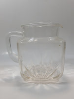 Vintage 1950s Federal Glass Star Base Pattern Water Pitcher Jug 5 1/2" Tall