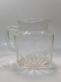 Vintage 1950s Federal Glass Star Base Pattern Water Pitcher Jug 5 1/2" Tall