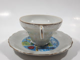 Vintage Washington State Landmarks Mount Rainier Porcelain Tea Cup and Saucer Plate