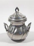 Antique Roma Peltro Avorazioneamant Pewter Metal Small 4 5/8" Tall Tea Caddy