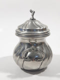 Antique Roma Peltro Avorazioneamant Pewter Metal Small 4 5/8" Tall Tea Caddy