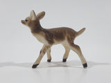 Vintage Baby Deer Fawn Miniature 2 1/8" Long Porcelain Figure