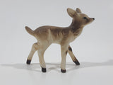 Vintage Baby Deer Fawn Miniature 2 1/8" Long Porcelain Figure