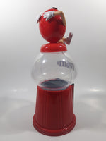 M&M's Red Character Lounging 11 1/2" Tall Plastic Gumball Machine Coin Bank