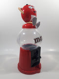 M&M's Red Character Lounging 11 1/2" Tall Plastic Gumball Machine Coin Bank