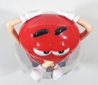 M&M's Red Character Lounging 11 1/2" Tall Plastic Gumball Machine Coin Bank