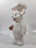 Bimbo Bear Mexican Bakery Mascot Holding Loaf of Bread 10 1/2" Tall White Plastic Coin Bank