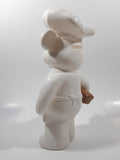 Bimbo Bear Mexican Bakery Mascot Holding Loaf of Bread 10 1/2" Tall White Plastic Coin Bank