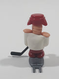 1998 Kinder Surprise People Red Ice Hockey Player 1 3/4" Tall Plastic Toy Figure