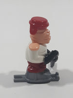 1998 Kinder Surprise People Red Ice Hockey Player 1 3/4" Tall Plastic Toy Figure