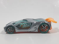 2013 Hot Wheels Road Rockets Impavido 1 Silver Die Cast Toy Car Vehicle