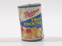 Vintage Red-Box Fruit Cocktail In Heavy Syrup Miniature 1 1/2" Tall Plastic Toy Food Can