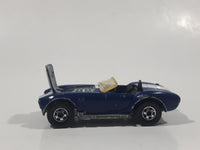 1983 Hot Wheels Hot Ones Classic Cobra Convertible Blue Die Cast Toy Car Vehicle w/ Opening Hood