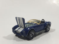 1983 Hot Wheels Hot Ones Classic Cobra Convertible Blue Die Cast Toy Car Vehicle w/ Opening Hood