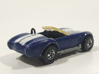 1983 Hot Wheels Hot Ones Classic Cobra Convertible Blue Die Cast Toy Car Vehicle w/ Opening Hood