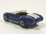 1983 Hot Wheels Hot Ones Classic Cobra Convertible Blue Die Cast Toy Car Vehicle w/ Opening Hood