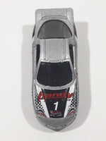 2001 Hot Wheels Pontiac IROC Firebird Silver Die Cast Toy Race Car Vehicle