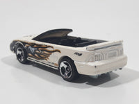 2001 Hot Wheels 1996 Mustang GT Convertible White Die Cast Toy Car Vehicle