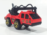 1998 Hot Wheels Biohazard Flame Stopper Fire Truck Bright Red Pink Die Cast Toy Car Firefighting Vehicle