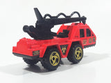 1998 Hot Wheels Biohazard Flame Stopper Fire Truck Bright Red Pink Die Cast Toy Car Firefighting Vehicle