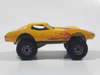 1987 Hot Wheels Monster Vette Corvette Stingray Yellow Die Cast Toy Car Vehicle