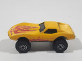 1987 Hot Wheels Monster Vette Corvette Stingray Yellow Die Cast Toy Car Vehicle