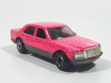 1993 Hot Wheels Mercedes 380 SEL Pink with Red Glitter Die Cast Toy Car Vehicle