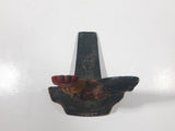 Antique Metalware Colorfully Beautifully Painted Small 4 1/2" Cast Iron Chicken Rooster Door Stop