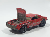 1983 Hot Wheels '67 Camaro Red Die Cast Toy Car Vehicle with Opening Hood