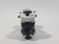 2010 Hot Wheels Ducati 1098R Motorcycle White Die Cast Toy Car Vehicle