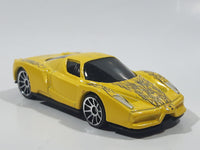 2005 Hot Wheels Enzo Ferrari Yellow Die Cast Toy Car Vehicle