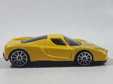 2005 Hot Wheels Enzo Ferrari Yellow Die Cast Toy Car Vehicle