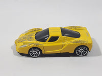 2005 Hot Wheels Enzo Ferrari Yellow Die Cast Toy Car Vehicle