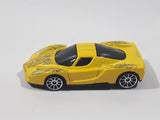 2005 Hot Wheels Enzo Ferrari Yellow Die Cast Toy Car Vehicle