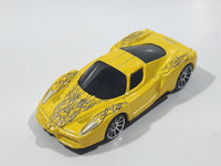 2005 Hot Wheels Enzo Ferrari Yellow Die Cast Toy Car Vehicle