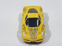 2005 Hot Wheels Enzo Ferrari Yellow Die Cast Toy Car Vehicle