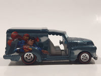 2016 Hot Wheels Pop Culture: DC Comics: Batman & Superman Custom '52 Chevy Metalflake Steel Blue Die Cast Toy Car Vehicle Red Line Real Rider Wheels