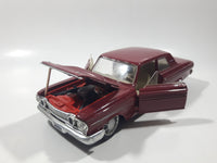 Maisto 1964 Ford Fairlane Thunderbolt Red 1/24 Scale Die Cast Toy Car Vehicle with Opening Doors and Hood