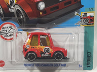 2022 Hot Wheels Tooned Volkswagen Golf MK1 Red Die Cast Toy Car Vehicle New in Package