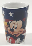 Disney Jerry Leigh American Flag with Mickey Minnie Donald Pluto and Goofy 2 1/2" Tall Shot Glass