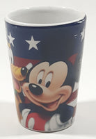 Disney Jerry Leigh American Flag with Mickey Minnie Donald Pluto and Goofy 2 1/2" Tall Shot Glass