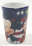 Disney Jerry Leigh American Flag with Mickey Minnie Donald Pluto and Goofy 2 1/2" Tall Shot Glass