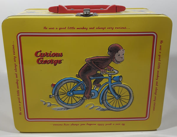 Schylling Curious George Embossed Tin Metal Lunch Box